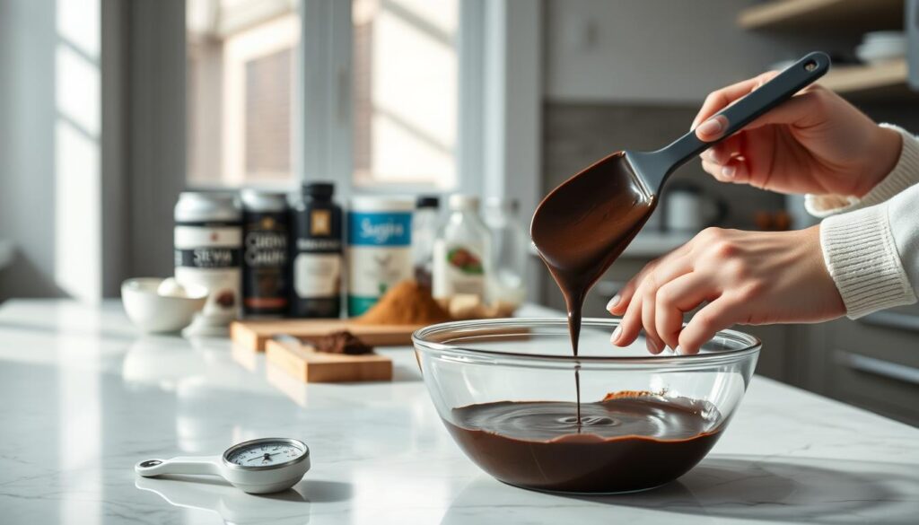 tempérage du chocolat sans sucre